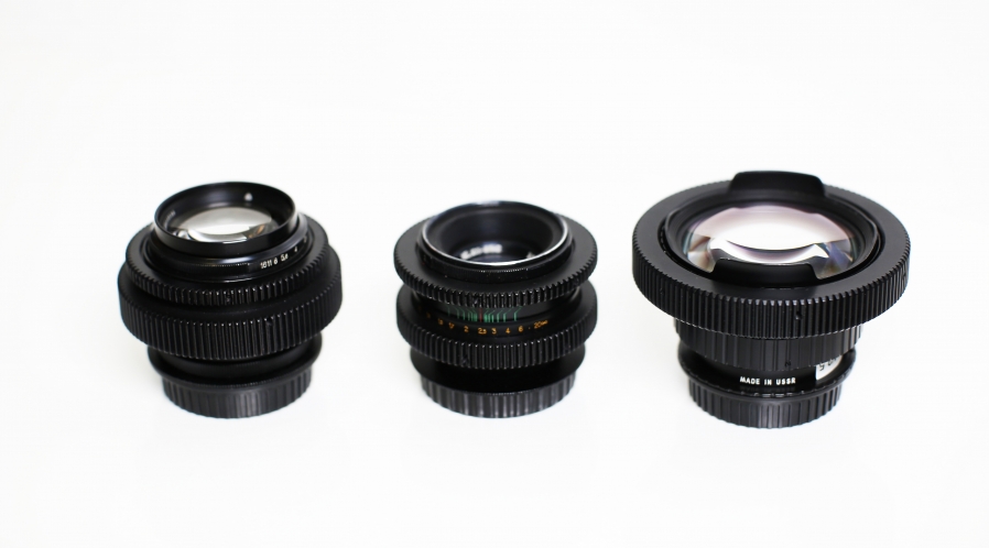 Objectifs Soviétiques EF, Kit de 3 (Mir 20, Mir 37 et Jupiter 85mm)