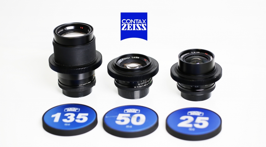 ZEISS CONTAX pour EF, Kit de 3 (25, 50 et 135mm) 